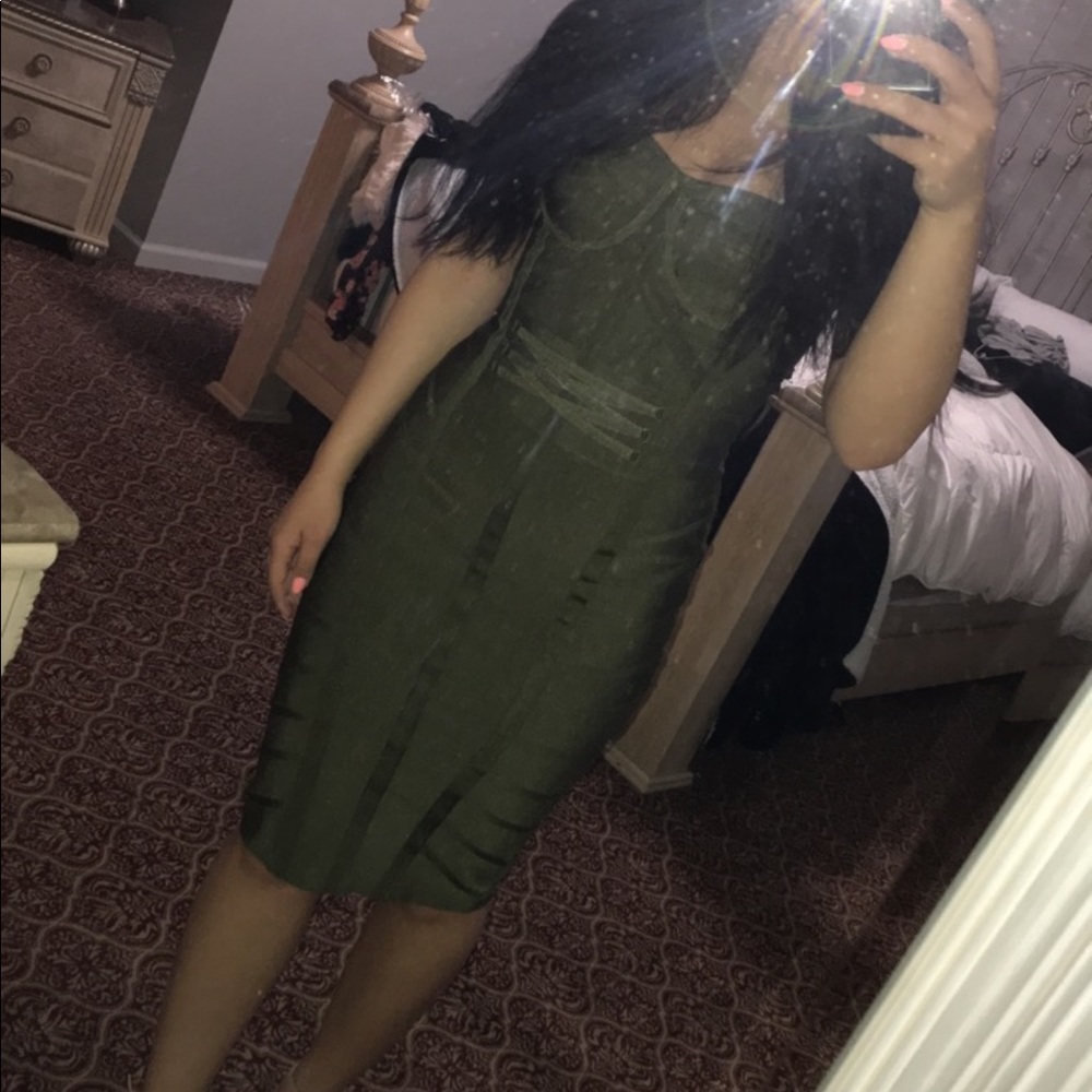 Body Con Dress olive green